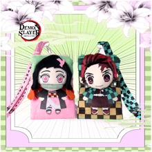 Crunchyroll 1PC Officially Licensed : Kimetsu No Yaiba Cute Plush Card Case Protects Your Phone Cards Passionate Anime Merchandise Adds Fun To Your Life Reignites Your Love For Anime Features The Characters Tanjiro And Nezuko Suitable For Everyday Use Anime Conventions And Campus Life Halloween Christmas Gifts For Family And Friends