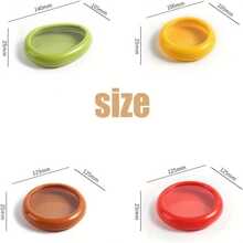 1/4 Confezioni di contenitori per alimenti in silicone - Ermetici, riutilizzabili con coperchio in ABS a chiusura flip-top - Contenitori impilabili rotondi per alimenti a contatto con verdure e frutta - Lavabili a mano, organizer multifunzione per frigorifero - Multicolore - Visualizzare 4