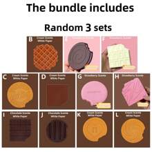 80صفحة/مجموعة دفتر ملحوظات جيب مزين بتصاميم الشوكولاتة والقشدة والفراولة العطرية، بشكل بسكويت وكعكة، قابل للتمزيق، هدية ممتعة للأصدقاء والمكاتب ،لوازم مدرسية