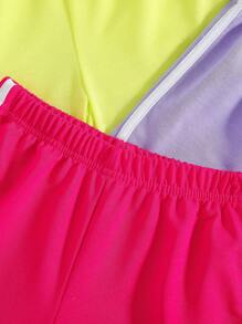 Jovem Primavera Verão Arco-Íris Menina 5-Core Esportivo e Casual Shorts