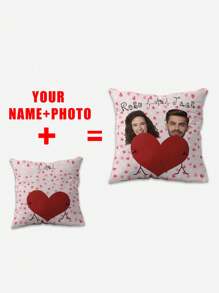 1 capa de almofada personalizada com nome/foto impressa, presente de aniversário de casamento para casal, decoração para casa, impressão de um lado, sem enchimento. 1 capa de almofada personalizável, capa de almofada personalizada faça você mesmo, decoração para casa, capa de almofada quadrada para casamento, animal de estimação, bebê, dia das mães, presente impresso, amor, macia, personalizada, única, presente ideal personalizado para ele/ela, namorado, namorada, pai