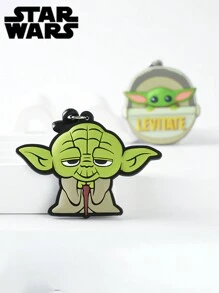 Disney 1 PIEZA Llavero de PVC de Yoda como accesorio de bolso, decoración colgante, llavero encantador, accesorio original de llave de coche, adorno para bolso, regalo de recuerdo para fiesta de cumpleaños