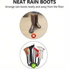 5 Pair Boot Shoe Rack Round Shoes Shelf Welly Holder Rain Boot Stand Storage - Variant1 - View 6