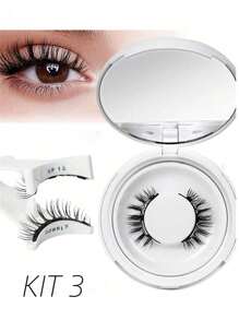 1 套磁性睫毛，带磁性夹，外观自然，可延长，无需胶水，易于安装和拆卸，可重复使用，配有收纳盒 - 濃密款 - 查看 11