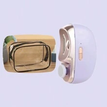 2 szt. Elektryczny obcinacz do paznokci, 2 w 1 elektryczny obcinacz do paznokci i polerka - ładowany przez USB, przenośny z wbudowanym schowkiem na resztki paznokci, bezpieczny i łatwy w użyciu, wyposażony w przezroczystą torbę do przechowywania, idealny do domu, biura, podróży, dla seniorów