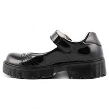 Dominiq Girls School Shoe Model 2769 - Black and White - View 3