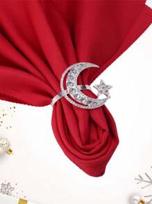 1PC/2pcs/4pcs New Star Moon Napkin Buckle Festival Napkin Ring Hotel Mouth Cloth Napkin Ring Festival Napkin Ring Party Birthday Used