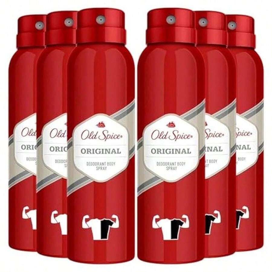 Old Spice Deodorant Body Spray, Original Scent,Chlorine Free 5.1 Oz.150 Ml Pack Of 6 - Nhiều màu - Xem 1