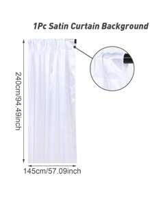 2pcs White Satin Backdrop Curtain, White Polyester Photography Backdrop For Wedding Party Ceremony Stage Decor, Bridal Party, Anniversary Party Stage Decor, Bridal Party, Anniversary Party Stage Decor, Babe Shower Birthday Party Home Room Photo Backdrop Decor Party White Satin Curtain Background Decoration