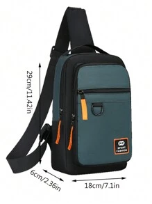 男女新款胸包男士斜挎包休闲牛津布背包胸包外卖适合青少年夏季休闲户外运动或度假旅行或毕业礼物或生日礼服配饰 - 彩色 - 查看 2