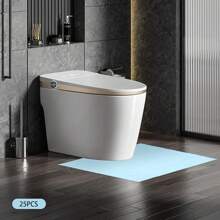 CNCEST Disposable Toilet Mat, 25 Pcs Non-Slip U-Shaped Contour Toilet Mat Waterproof Fabric Training Floor Mat Incontinence Pads Toilet Training Rug For Bathrooms Floor Home Bathroom Decor Bathroom Accessories Bathroom Organizer Summer Back To School