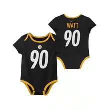 Nike Big Boys And Girls T.J. Watt Pittsburgh Steelers Name Number 3-Pack Bodysuit Set - Black - View 3