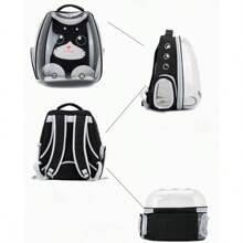 1 Piece Portable Pet Carrier Backpack, Safe Pet Travel Bag Pack, Dog Cat Carrier Bag Backpack - 灰色 - 查看 8