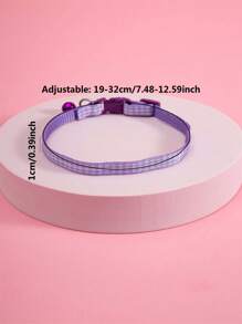 5pcs Plaid Print Pet Collar - Multicolor - View 2