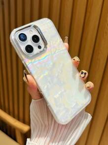 1pc Holographic Shell Texture Acrylic TPU Phone Case Compatible With IPhone 7/8/SE2/7p/8p/ X/XS/XR/XS Max/11/11 Pro/11 Pro Max/12/Phone 12 Pro/11 Pro Max/ 12/ 12 Pro/12 Pro Max/ 13/ 13 Pro/13 Pro Max/ 14/ 14 Pro/ 16 Plus/14 Pro Max/ 15/ 15 Pro/ 15 Plus/15 Pro Max, Protective Cover - Multicolor - View 2