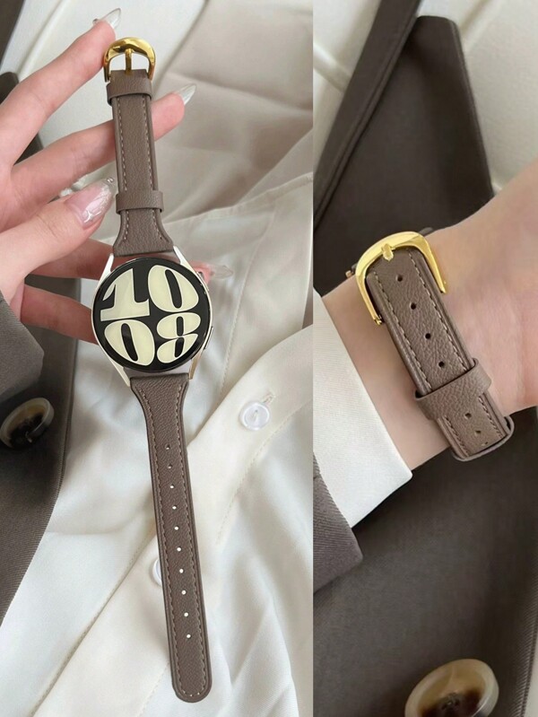 1 Pc Leather Loop Compatible With Samsung Galaxy Watch 7 Galaxy Watch 5 Band Galaxy Watch 6 4 40mm 42mm 43mm 44mm 45mm 46mm 47mm 20mm 22mm Strap