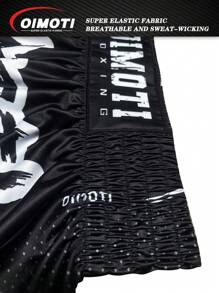 OIMOTI 1 Stück OIMOTI Design lose, schnell trocknende Boxhose, Herren Athletik atmungsaktive elastische Fitness Boxing MMA Kampf Shorts