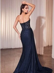 ALTA CALIDAD DE VESTIDO STRAPLESS COPA DURA - Emerald - Ver 2