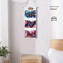 1 套，蝴蝶和爱 5D 钻石画套件 - DIY 水晶钻石马赛克壁挂收纳袋，可折叠收纳袋，适用于卧室、书房、衣柜、厨房 - 多色 - 查看 17