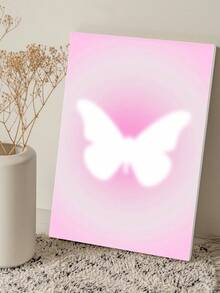 1 幅粉色带框帆布墙面艺术海报现代简约艺术蝴蝶版画墙壁装饰画适合女性女孩卧室客厅大学宿舍装饰带框 - 彩色 - 查看 10