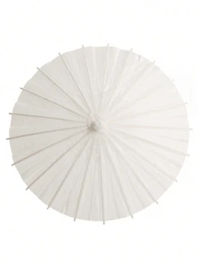 1 pieza Parasol blanco DIY, sombrilla nupcial, decoración de boda, regalo creativo para cumpleaños, enfriamiento de verano, playa, viaje, selecciones de primavera y verano, regalos para damas de honor, decoración de habitación, decoración de dormitorio, playa, viaje, para hombres, para mujeres, vacaciones - Blanco - Ver 3