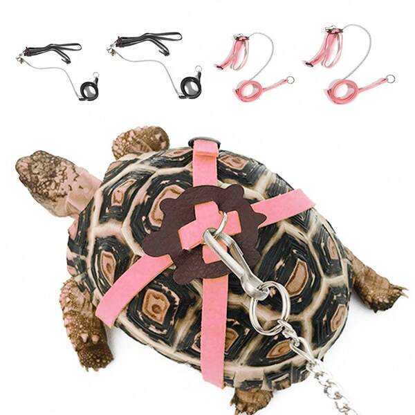 1 Stück Sicherheitsgeschirr mit Leine für Schildkröten, einstellbar, tragbar, für Outdoor Spaziergänge