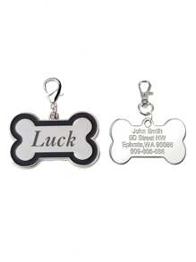 1 Ciondolo personalizzato per cani, ciondolo con nome personalizzato per gatti, cani, cuccioli e animali domestici, accessorio per collare, ciondolo a forma di osso con glitter, regalo perfetto per il tuo animale domestico, ornamentale, paillettes, stile semplice, carino, moda, colori unici, decorazione natalizia personalizzata, medagliette personalizzate con nome/ID per cani, idea regalo ideale per lui, lei, famiglia, amici, amanti degli animali domestici, per anniversari, compleanni, Natale, inaugurazione di una casa, autunno/inverno