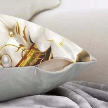 2 sztuki luksusowych poszewek na poduszki z wzorem retro kwiatowym, krótka pluszowa tkanina, odpowiednia do salonu i sypialni, sofa i krzesło, rozmiar: 45x45 cm (wkład poduszki nie jest dołączony)