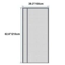 Porte moustiquaire magnétique, rideaux latéraux réversibles, moustiquaire en fibre de polyester améliorée, balcon, porte-fenêtre, porte coulissante en verre - gris