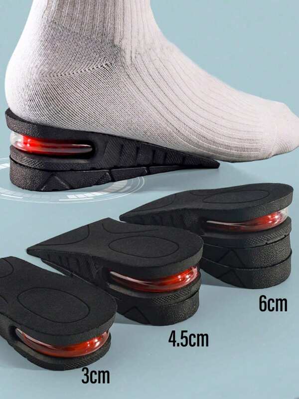 1 Pair Adjustable Height Increase Insoles With Invisible Air Cushion, Anti-Collapse Support Insoles For Shoes And Boots
