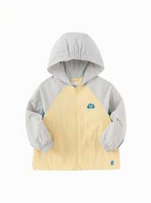 Boys' And Girls' Color-Block Outdoor Jacket, Stylish Spring Coat