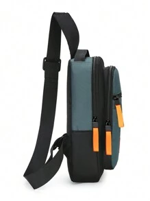 男女新款胸包男士斜挎包休闲牛津布背包胸包外卖适合青少年夏季休闲户外运动或度假旅行或毕业礼物或生日礼服配饰 - 彩色 - 查看 4