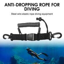 1 Stück Anti-Verlust Federspann-Ködergreifer Schlaufe mit guter Elastizität, geeignet für Bergsteigen, Unfallseil, passend für Tauchen, Surfen (33cm)