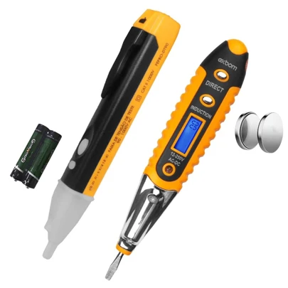 Kit Jogo Caneta Detector de Tensão Corrente + Chave Teste Voltagem 12V a 250V