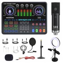 Podcast Equipment Bundle Audio Mixer All-In-One Podcast Production Studio With 3.5mm Microphone For Live Streaming, Podcast Recording, PC, Smartphone, DJ MaonoCaster Lite (AU-AM200-S1),Podcast Equipment Bundle, Audio Interface With Studio Condenser Microphone For Smartphone & PC, Plug-And-Play Live Sound Card, Perfect For Streaming, Singing, And Gaming For Computer Recording, Game Voice Communication, High-Quality Sampling, Home Use - màu đen - Xem 3