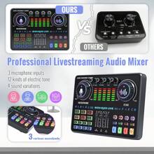 Podcast Equipment Bundle Audio Mixer All-In-One Podcast Production Studio With 3.5mm Microphone For Live Streaming, Podcast Recording, PC, Smartphone, DJ MaonoCaster Lite (AU-AM200-S1),Podcast Equipment Bundle, Audio Interface With Studio Condenser Microphone For Smartphone & PC, Plug-And-Play Live Sound Card, Perfect For Streaming, Singing, And Gaming For Computer Recording, Game Voice Communication, High-Quality Sampling, Home Use - màu đen - Xem 7