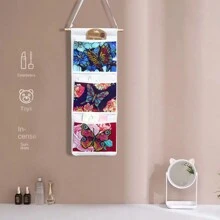 1 套，蝴蝶和爱 5D 钻石画套件 - DIY 水晶钻石马赛克壁挂收纳袋，可折叠收纳袋，适用于卧室、书房、衣柜、厨房 - 多色 - 查看 6