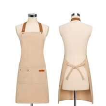 Belifou Adjustable Waterproof PVC Apron With Large Pockets 68*78CM - Milky - View 6
