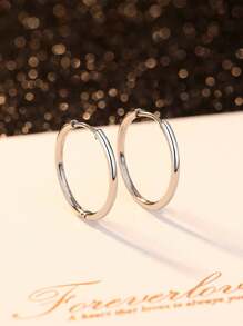 1 对女孩环形耳环 环形耳环 防过敏耳环 轻质吊坠耳环 - 彩色 - 查看 4