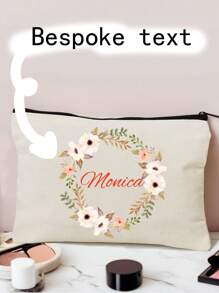 1 个化妆包，定制名称徽标化妆包，玫瑰红色心形手拿包，简单的爱，送给您的好朋友，为您的好朋友定制专属礼物可以根据您的独特设计定制，大容量化妆包，轻巧的拉链化妆包也非常适合零钱包、铅笔盒，非常适合购物、约会、度假、旅行、节日、派对或作为礼物，非常适合旅行、度假和户外探险 - 彩色 - 查看 7