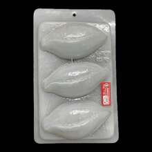 3-Cavity Bun Mold. 34-49 Ideal Mold For Making And Working With Gelatin, Gummies, Soap, Candles, Resin, Plaster, Cement, Clay, Among Many Others. - 白色 - 查看 1