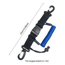 1 Stück Anti-Verlust Federspann-Ködergreifer Schlaufe mit guter Elastizität, geeignet für Bergsteigen, Unfallseil, passend für Tauchen, Surfen (33cm)