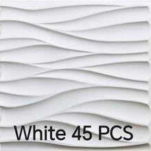NKEN Panouri de perete 3D artistice cu model liniar. 29,4 x 29,4 cm, alb mat/negru. Material, inodor, ușor, ușor de instalat, rezistent la foc, impermeabil și la umezeală, potrivit pentru decorarea pereților în case, camere, băi, dormitoare și camere de zi. Ziua Mamei.