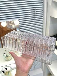 10pcs/5pcs/1pc Nail Art Storage Box, Fake Nail Box, Transparent PET Material Display Box, Nail Beauty Flip Cover Small Box, Dustproof And Moisture-Proof, Desktop Storage Box, Drawer Organizer Box, Multifunctional Jewelry Box, Fake Eyelash Box,For Holiday Beach, Bathroom Collection, Bedroom Collection, Large Capacity