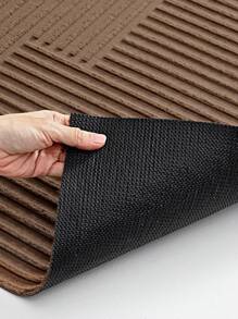 1pc Brown Striped Geometric Vintage Doormat, Modern Style All-Season Entrance Mat Made Of Polyester, Fade-Resistant, Low Profile, Non-Slip, Easy To Clean, Suitable For Patio, Indoor, Outdoor, Corridor, Garden Decor, Thick Entryway Decor Bathroom Kitchen Decor - Brown - View 8
