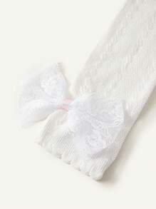 3 Pcs Girls Solid Color Anti-Mosquito Breathable Cropped Leggings, Suitable For Everyday Wear, All Season - White - View 4