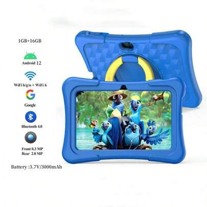 Explore & Learn With The 7 Inch Tablet With Rugged Case, Kids Tablet 2+32GB Loaded With Parental Controls, Pre-Installed Apps, And Free Games