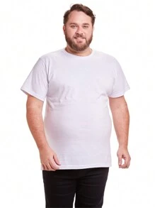 Kit 3 Basic Plus Size Men's Cotton Shirts - NEGRO/BLANCO/AZUL - Ver 2