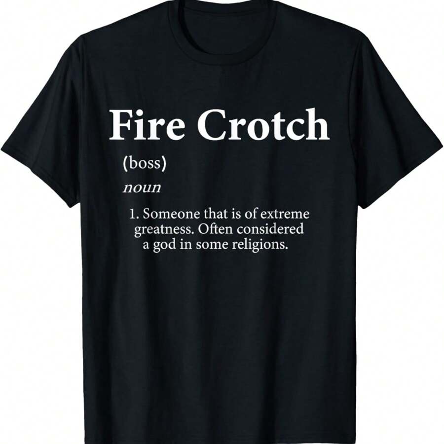 Fire Crotch Shirt Definition Personalized Ginger Gift Shirt T-Shirt - Black - View 1