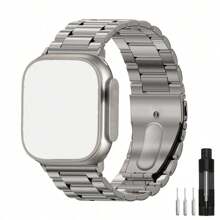 1 Stück kompatibles Armband für Apple Watch 49mm 46mm 45mm 44mm 42mm 41mm 40mm 38mm, Geschäftsmäßiges Metallarmband aus Edelstahl kompatibel mit Apple Watch Bändern der Serien 9, Ultra 2, SE, Ultra Series 10 9 8 7 6 5 4 3 2 1, für Herren und Damen als Geschenk für Schüler zur Rückkehr in die Schule